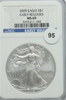 2009 American Silver Eagle MS69