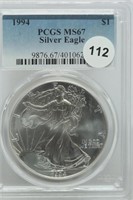 1994 American Silver Eagle MS67