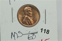 1960-d Lincoln Cent MS65 RD