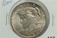 1924 Peace Dollar AU50