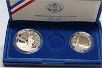1986-s Proof Liberty Set-Silver Dollar/clad Half