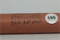 Roll of Lincoln Cents 1 each P,D,S of 1944-1958