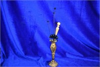 Vintage Brass Bud Vase w/ 5 Hat Pins and 1 Pick
