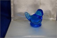 Titan Art Glass Signed W. Ward 1989 Blue Bird