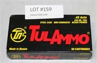 FULL BOX OF TULAMMO .45 AUTO AMMUNITION