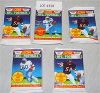 5 UNOPENED PACKS 1991 SCORE SERIES 2 FOOTBALL CARD