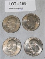1971-D, 72-D, 74-D, 76-D EISENHOWER DOLLARS - 4 X