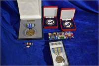 7 Piece Military Medal Awards Some in Original Box