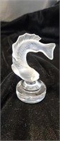 Vintage Lalique Jumping Fish Paperweight Ornament