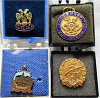 Lot of 4 Vintage Lapel Pins