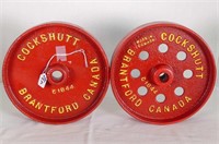 2 Cockshutt 8" Pulleys