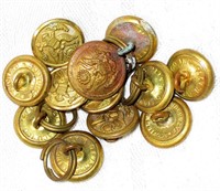 12 Evans/Superior & Waterbury Military Buttons