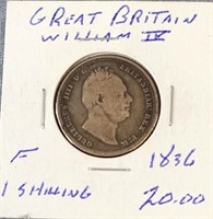 1836 1 Shilling Great Britain William IV