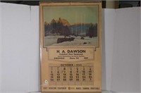 H.A. Dawson 1941 Calendar
