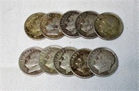 Lot of 10 Roosevelt Silver Dimes