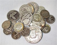 25 Piece $4.15 Face Value US Silver Coin Lot