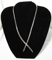 .925 Sterling Crossed Ends Necklace