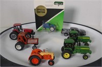6 Tractors. 1/64 Ertl