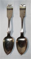 Pair of JG Wilkinson & Co Charlotte Silver Spoons