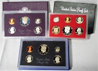 Lot of 3 US Proof Sets 1982, 1983 and 1985