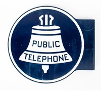 Vintage Flange ‘Public Telephone’ Sign