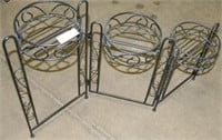 3 TIER IRON PLANT STANDS
