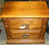 SOLID WOOD EFI TWO-DRAWER NIGHTSTAND