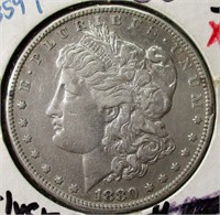 1880-S Morgan Silver Dollar in VG+ Condition