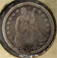1853 With Arrows Seated Liberty Dime