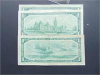 Canadian One Dollar Bills