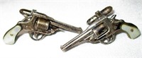 Vintage Sterling Silver Revolver Cuff Links