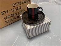 (18) SETS OF NEW CHINA CUP AND SAUCER SETS