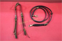 Leather One Ear Headstall, Leather Rope Reins