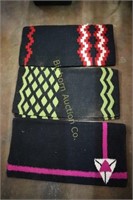 Woven Wool Saddle Blankets: 3pc lot