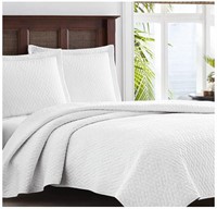 $99 Tommy Bahama White Quilt Set, Full/Queen,