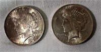 Lot of 2 1922 Peace Silver Dollars #1
