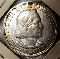 1893 Columbian Expo Silver Half Dollar with Toning