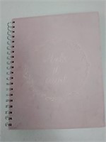 Pink velvet "Make it Count" notebook, unlined