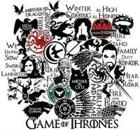 NEW - 46 pcs S-003 Game of Thrones Stickers