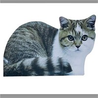 NEW - Bits and Pieces - Grey Cat Doormat -