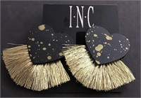 NWT INC BLACK GOLD EARRINGS $34