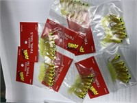 Set of 6 twirl tails lures
