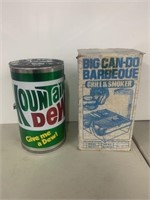 Bar-B-Q Can Mountain Dew, 15"t in Box