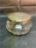 Sterling Silver and Crystal Dresser Jar