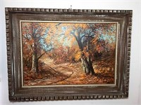 Jack Bryant Oil on Canvas Autumn Scene