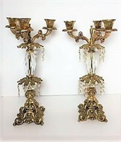 Pair of Metal Candle Stands