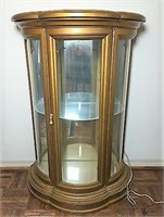Lighted Demilune Display Case