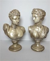 Pair of Plaster Busts