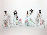 Ceramic Asian Musicians Figurines