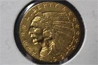 1912 $2.5 Gold Indian Coin
